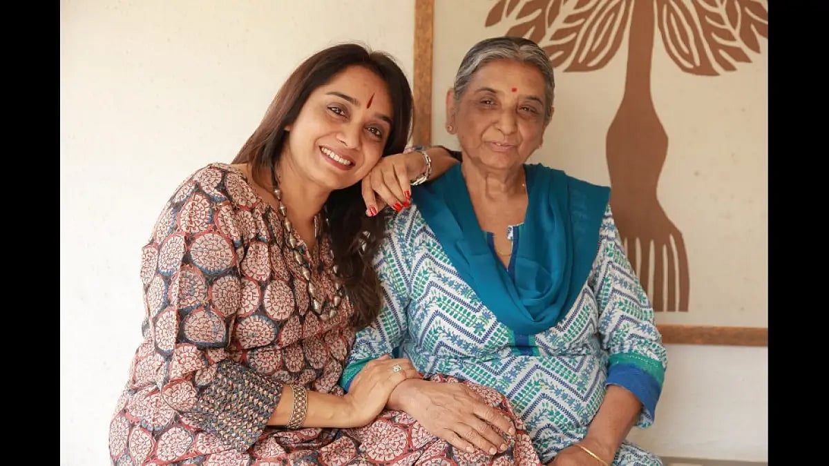 Author Sudha Menon With Her Mother