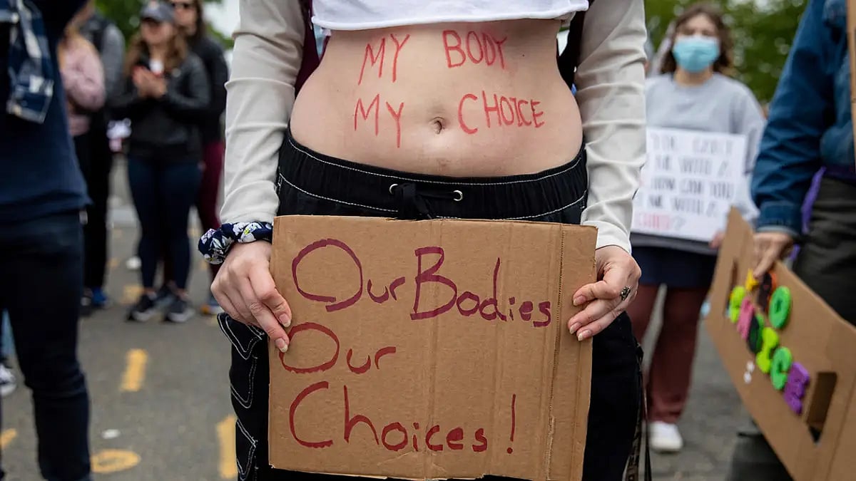Abortion rights protest in US 