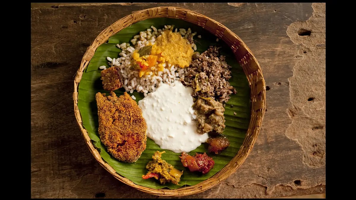 An authentic Goan thali 