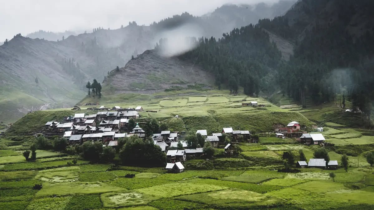 A village in Gurez valley, Kashmir 
