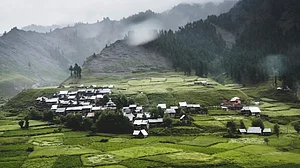A village in Gurez valley, Kashmir