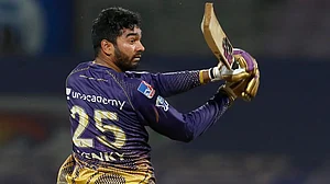 KKR's Venkatesh Iyer was in his attacking best against Mumbai Indians in a IPL 2022 game.