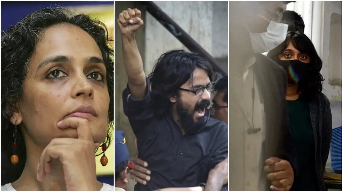 Writer Arundhati Roy, cartoonist Dioshari Ravi and environmental activist Disha Ravi 