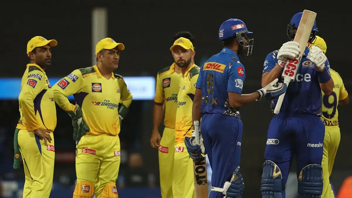 The two most successful sides, Mumbai Indians and Chennai Super Kings, will not be in IPL 2022 playoffs. Get CSK vs MI highlights. Photo: IPL