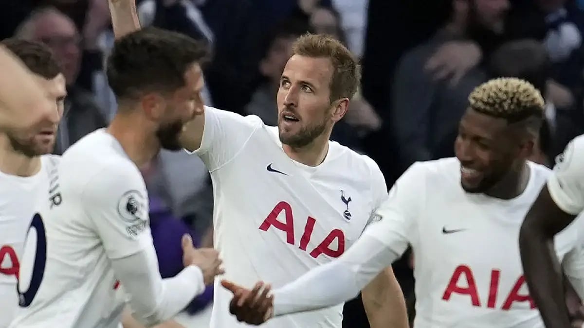 Tottenham Hotspur’s Harry Kane (centre) scored a brace vs Arsenal in Premier League on Thursday.