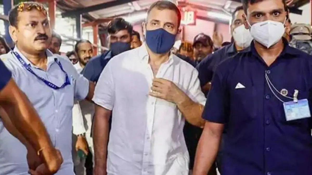 Congress leader Rahul Gandhi leaving for the ‘Chintan Shivir’ in Udaipur on Thursday.