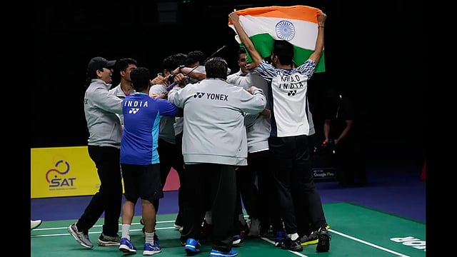 India Beat Denmark 3-2 To Enter Maiden Thomas Cup Final - In Pics