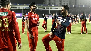 Virat Kohli is seen in jovial mood as he chats with Punjab Kings players after their IPL 2022 tie.