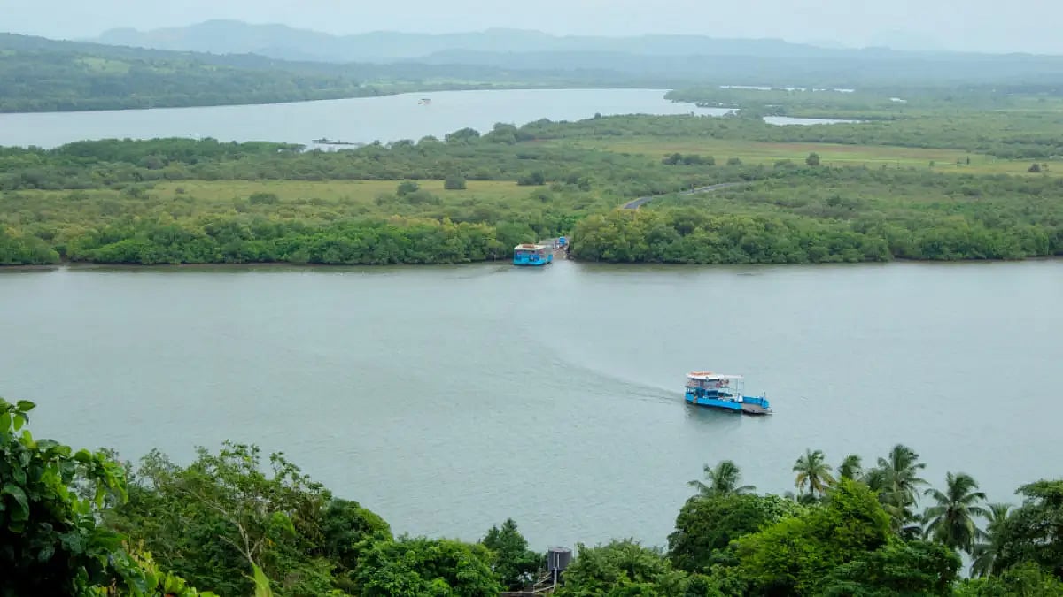 The ferry to Divar island in Goa