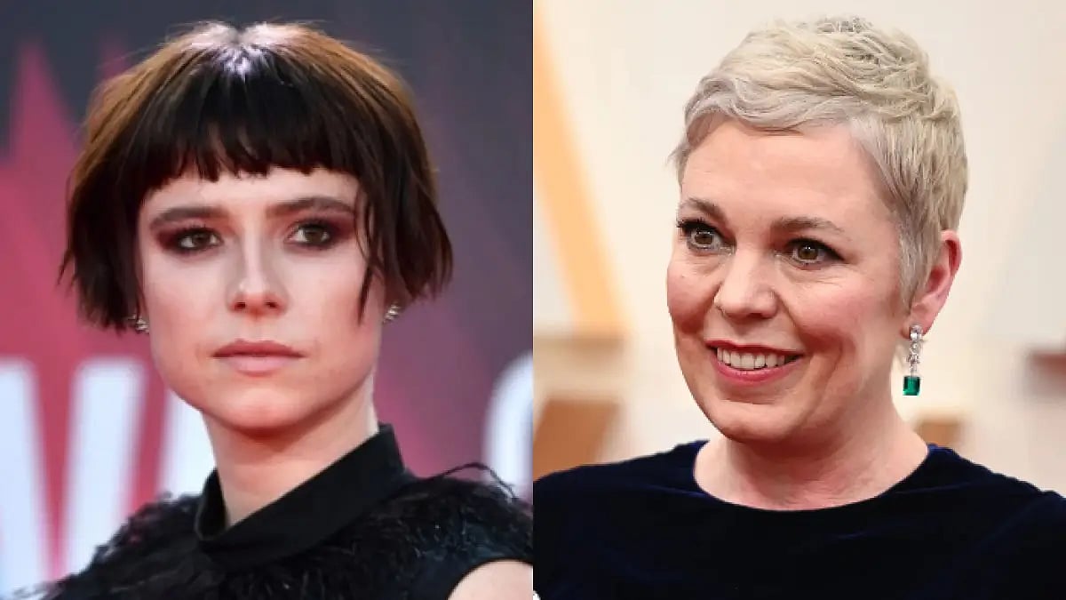 Actors Olivia Colman and Jessie Buckley 