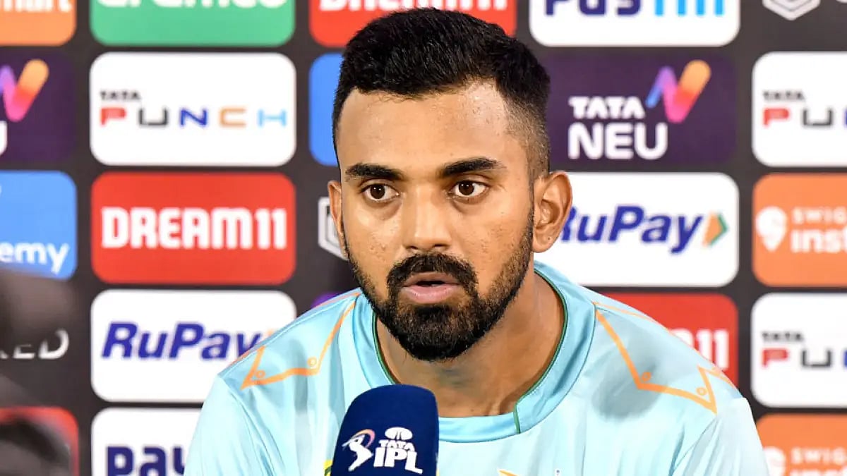 Lucknow Super Giants captain KL Rahul addresses the media after their IPL 2022 match against Rajasthan Royals in Mumbai on May 15.