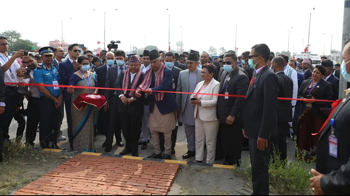 Nepal PM Deuba inaugurating Nepal's second international airport