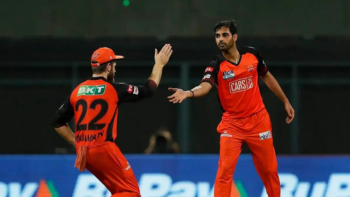 Bhuvneshwar Kumar returned figures of 1/26 against Mumbai Indians on Tuesday in IPL 2022.