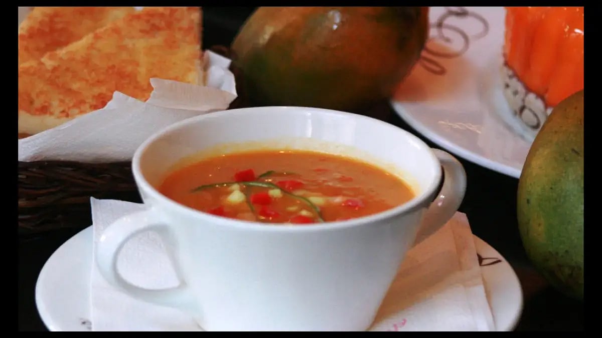 Add an Indian twist to the classic cold Spanish soup