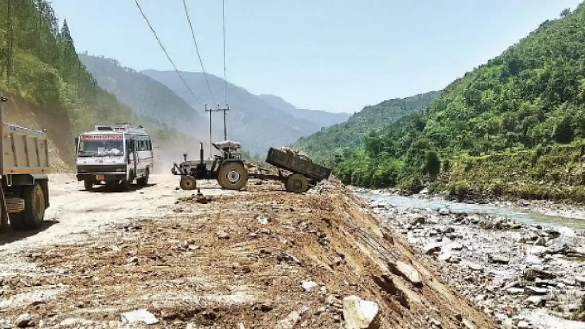 A portion of Rishikesh-Yamunotri highway collapsed on Friday in Uttarakhand