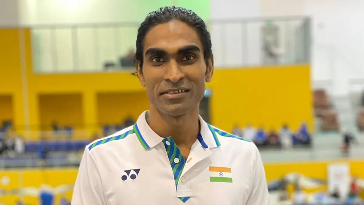 Pramod Bhagat also paired up with Manisha Ramdass to take mixed doubles SL3-SU5 class gold.