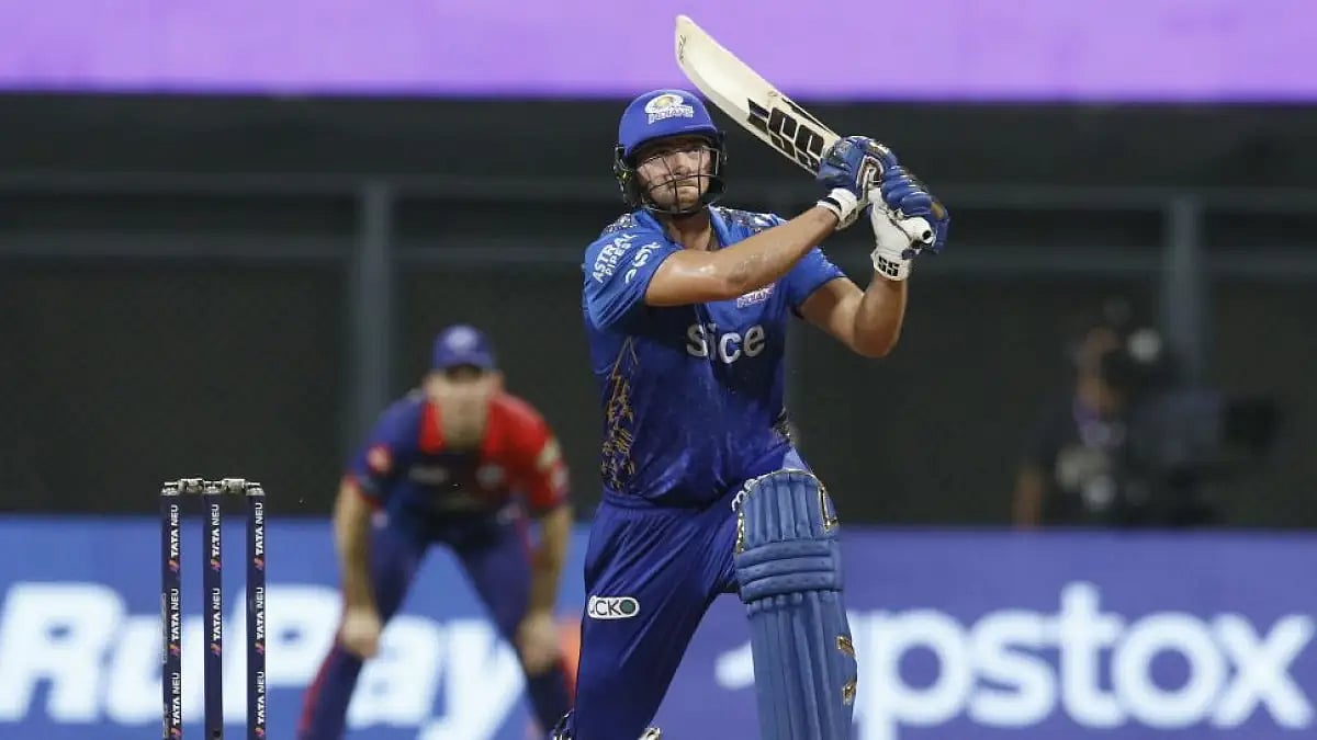 Mumbai Indians’ Tim David scored 34 off 11 against Delhi Capitals on Saturday night in IPL 2022.