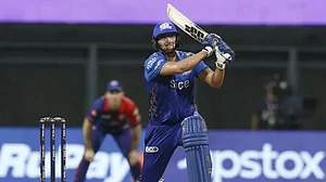 Mumbai Indians’ Tim David scored 34 off 11 against Delhi Capitals on Saturday night in IPL 2022.