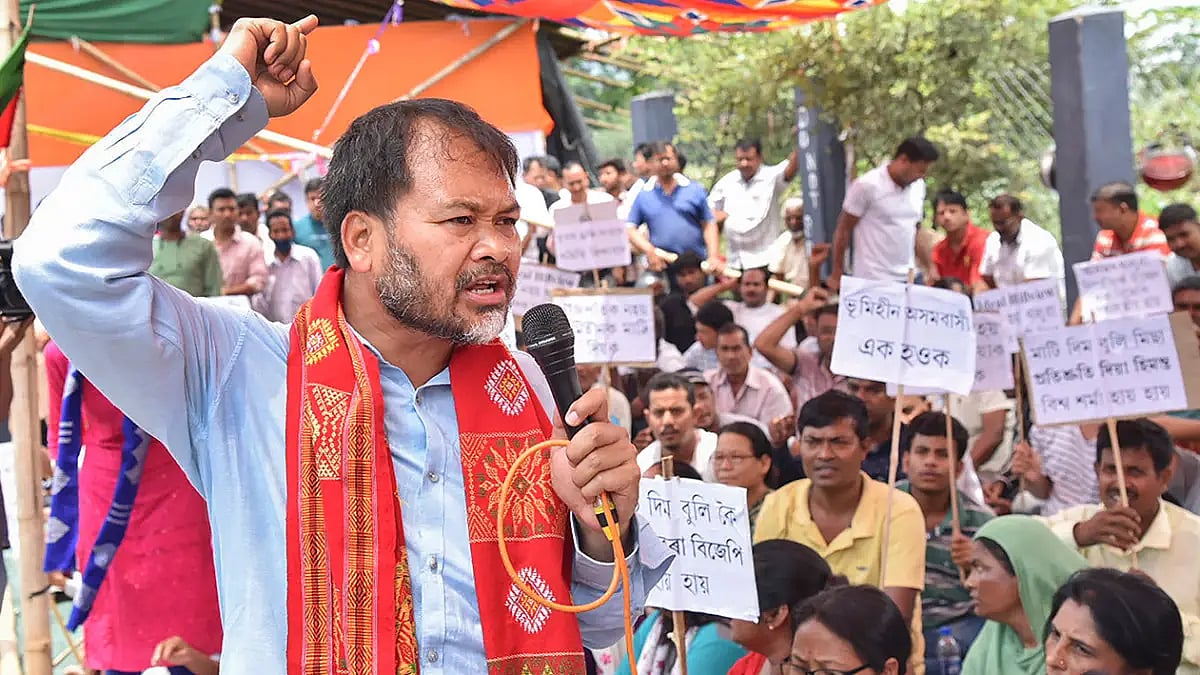Assam MLA Stages Sit-In Protest Against Government Decision To Teach Maths, Science In English In Schools