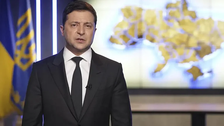 Ukrainian President Volodymyr Zelenskyy  - null