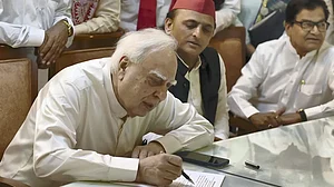 Kapil Sibal filing nomination papers for Rajiya Sabha