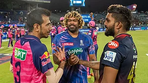 The wicket-takers' club: Yuzvendra Chahal, Lasith Malinga and Wanindu Hasaranga.