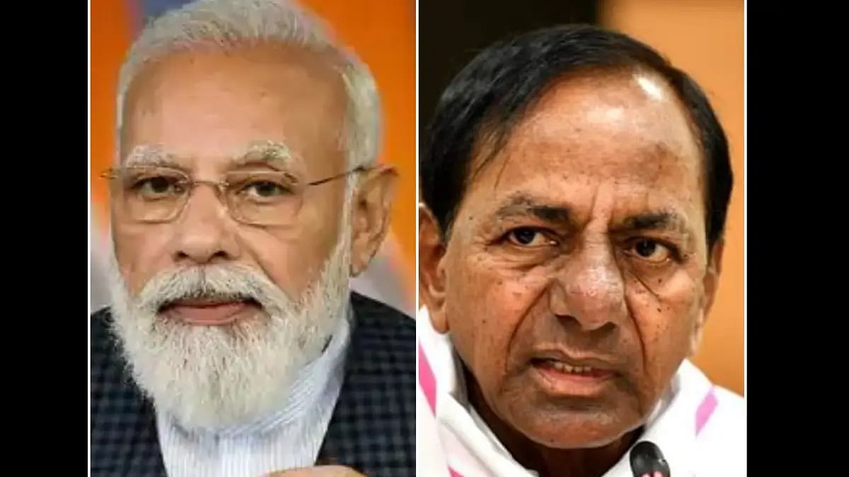 PM Narendra Modi and Telangana Chief Minister K Chandrasekhar Rao