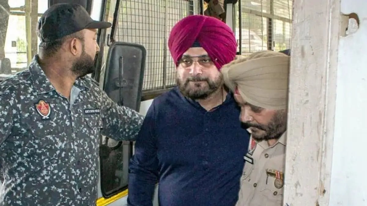 Congress leader Navjot Singh Sidhu at Patiala Jail