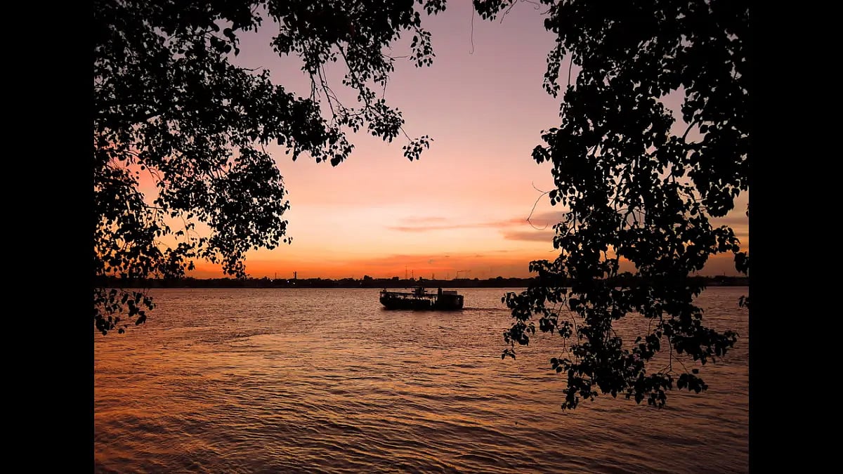 Sunset on the Hooghly River