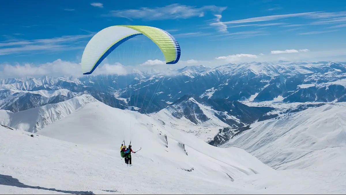 Representative Image. Srinagar's new paragliding destination - Astanmarg