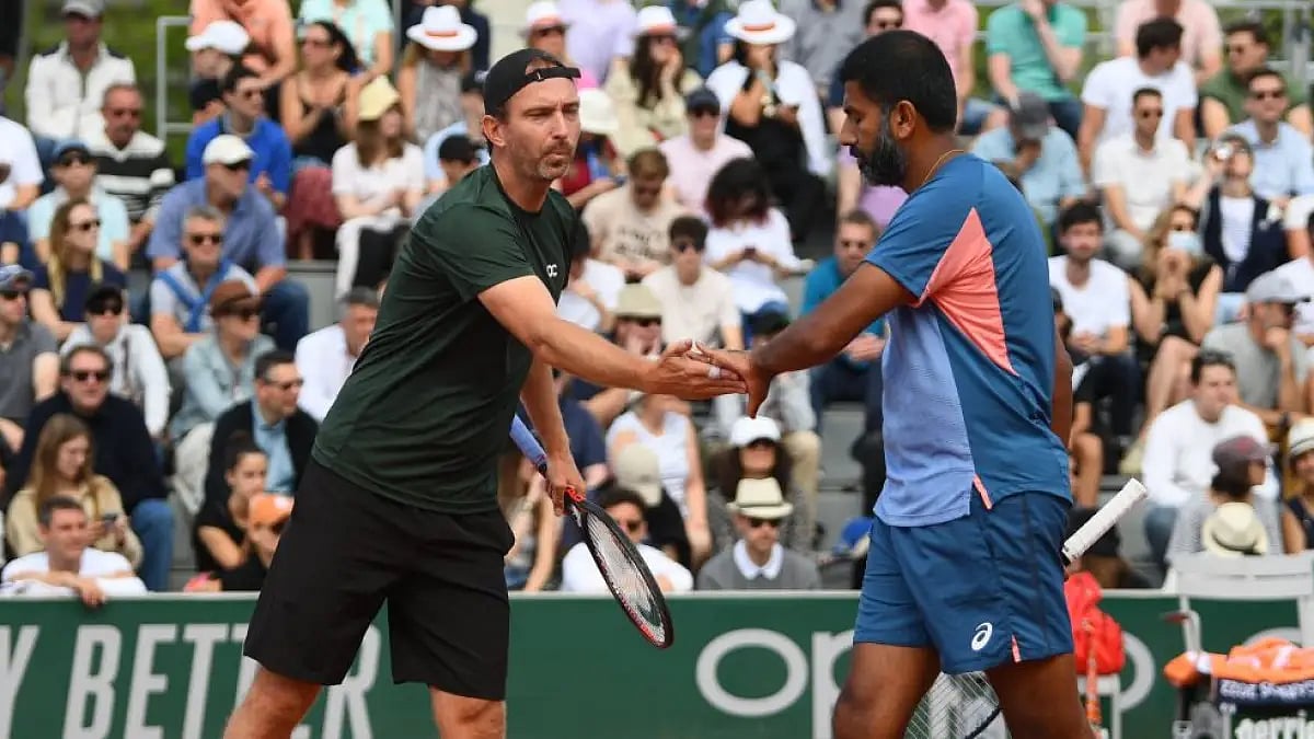 Rohan Bopana (right) reached the fifth quarterfinal of his career at French Open.
