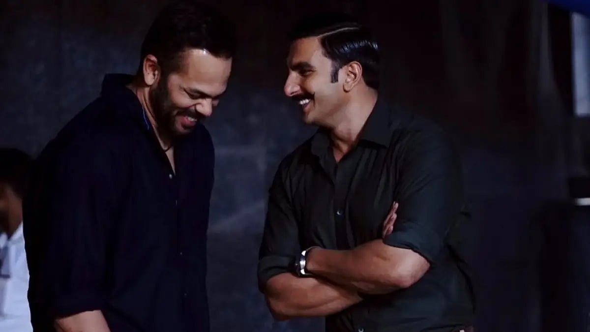 Actor Ranveer Singh (right) with filmmaker Rohit Shetty.