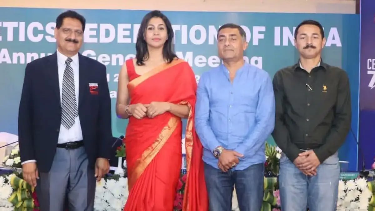Anju Bobby George during Athletics Federation of India’s Annual General Meeting on Saturday.