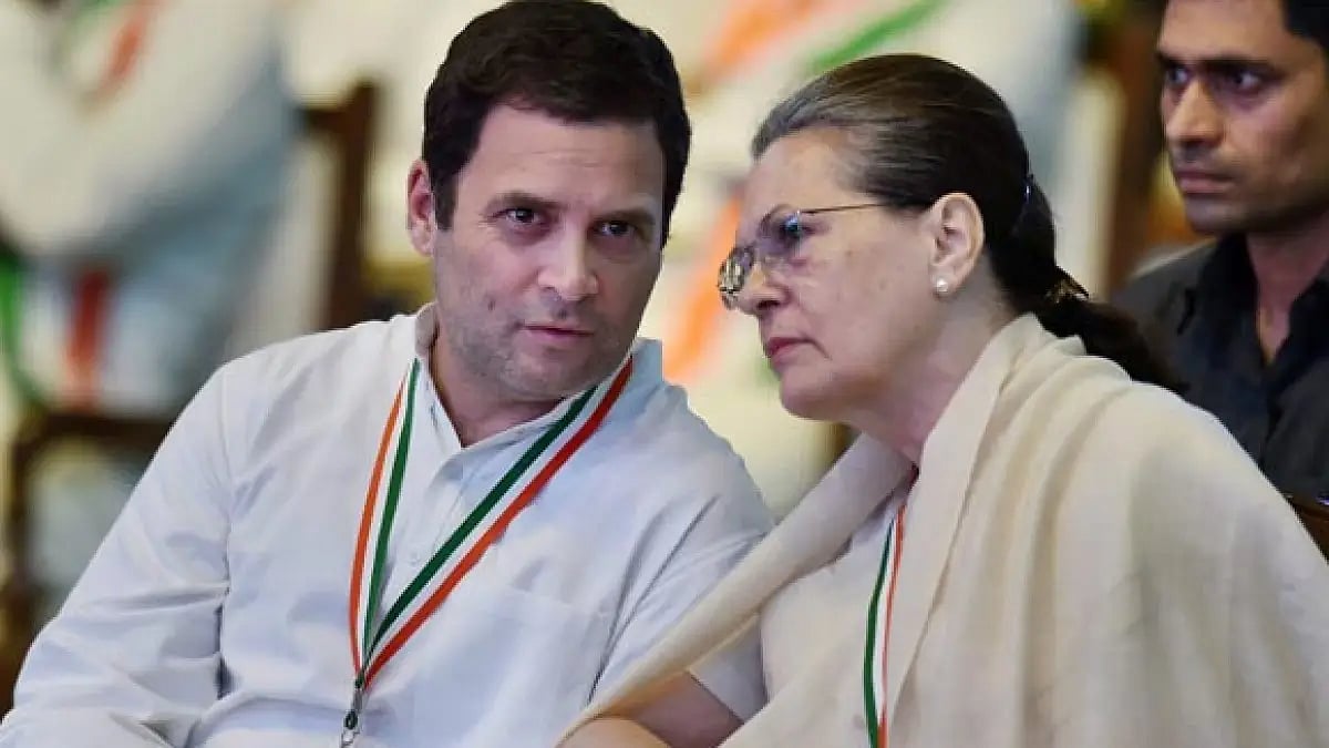 Congress President Sonia Gandhi and her MP son Rahul Gandhi