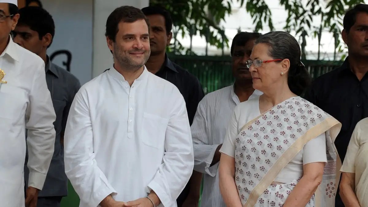 Congress President Sonia Gandhi and her son MP Rahul Gandhi