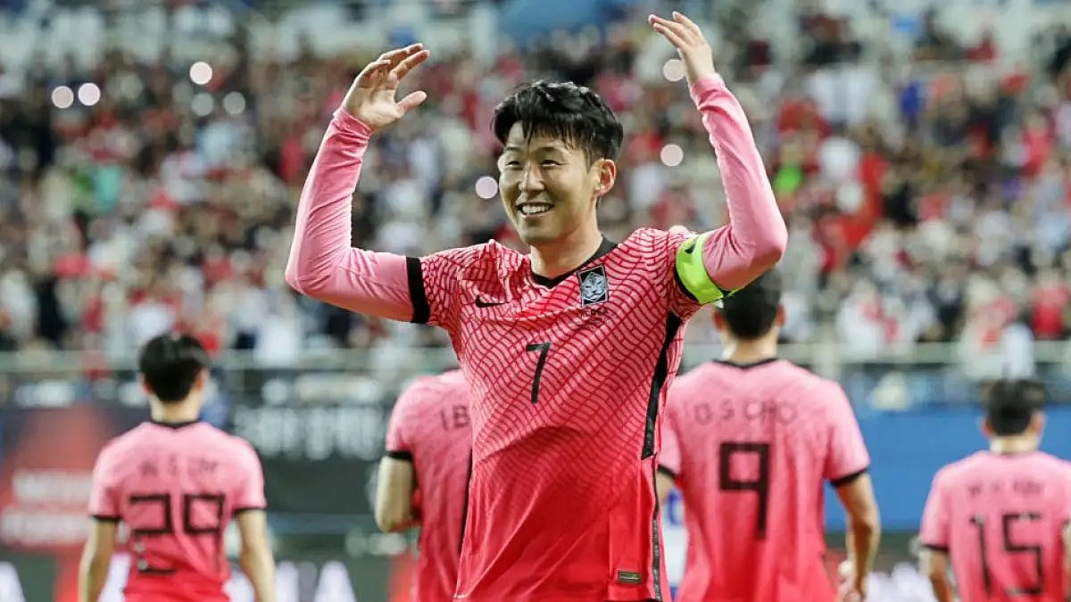 South Korea Vs Ghana LIVE Score, International Friendly 2025: South Korea's Son Heung-min celebrates after scoring the goal against Chile during a football friend - null