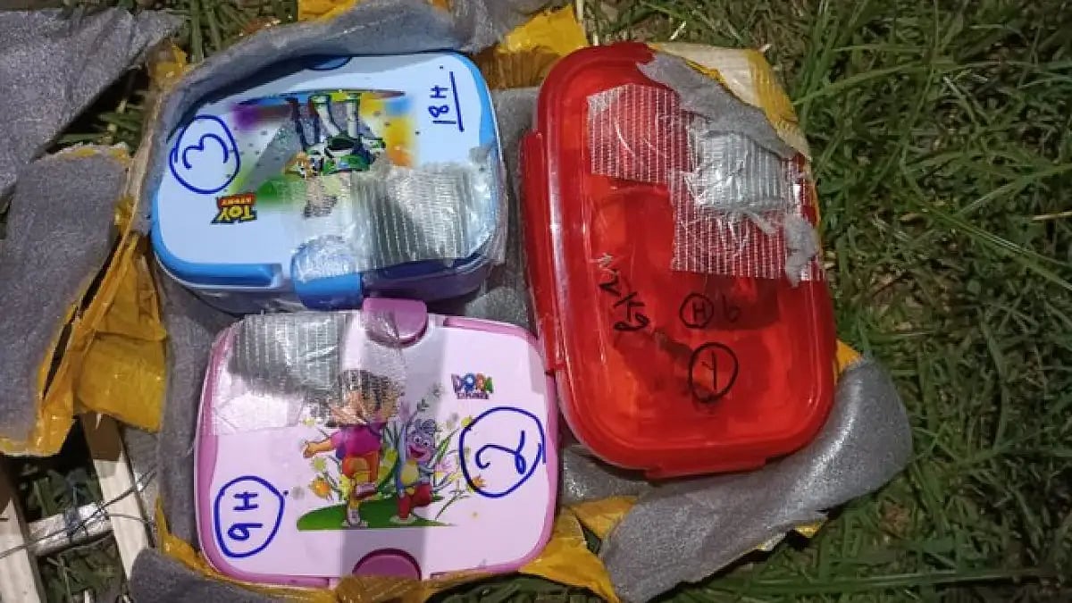 J&K police recovered the IEDs with their timers set and packed inside tiffin boxes on Tuesday