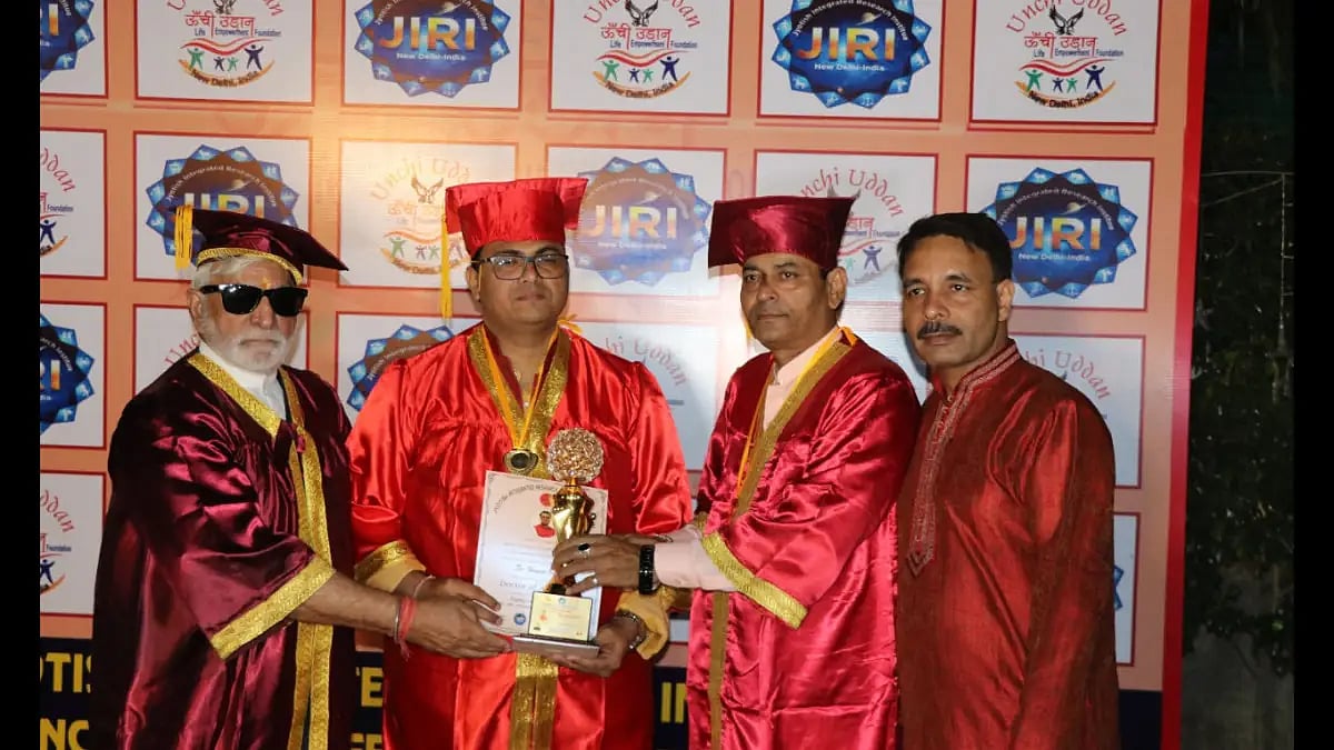 Astrologer Hemant Barua honoured with the prestigious 'Doctor Of Astrology And Global Best Astrologe