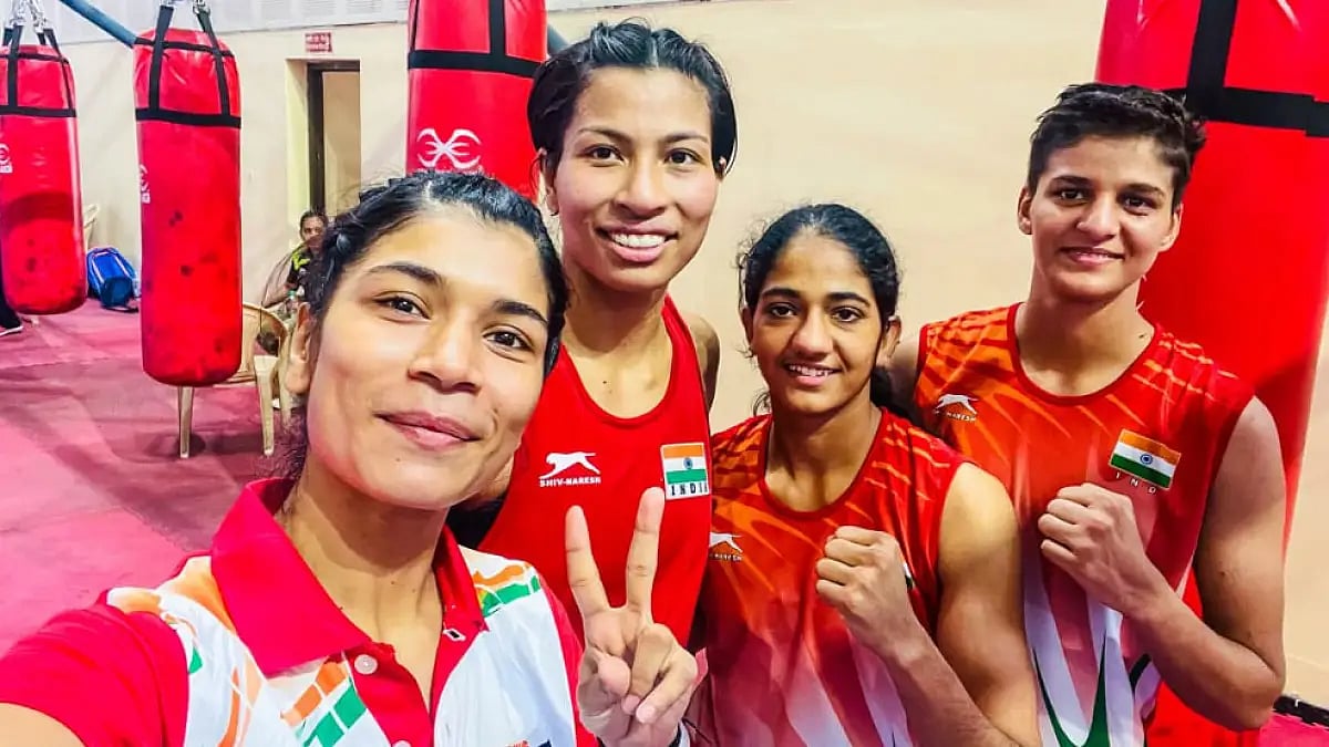 From left: Nikhat Zareen, Lovlina Borgohain, Nitu Ghanghas and Jaismine Lamboriya.