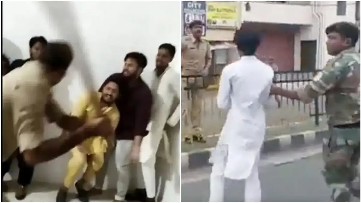 Videos of police brutality have been going viral on social media amid protests over Prophets comment