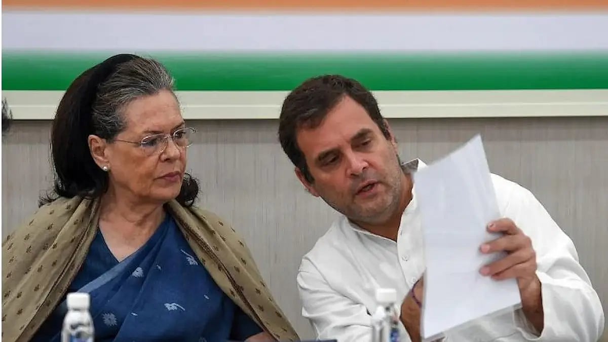 Congress leaders Sonia Gandhi and Rahul Gandhi.