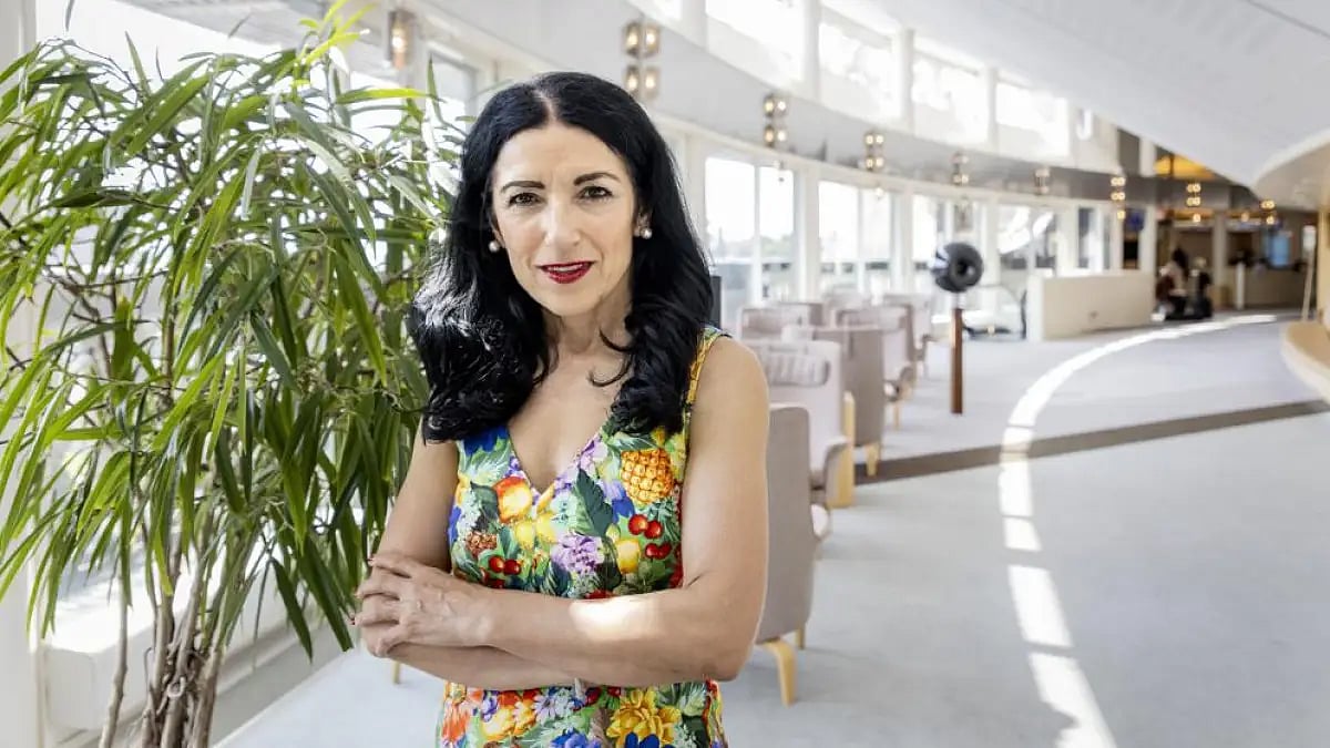Swedish Parliamentarian Amineh Kakabaveh poses for a photo in Stockholm.