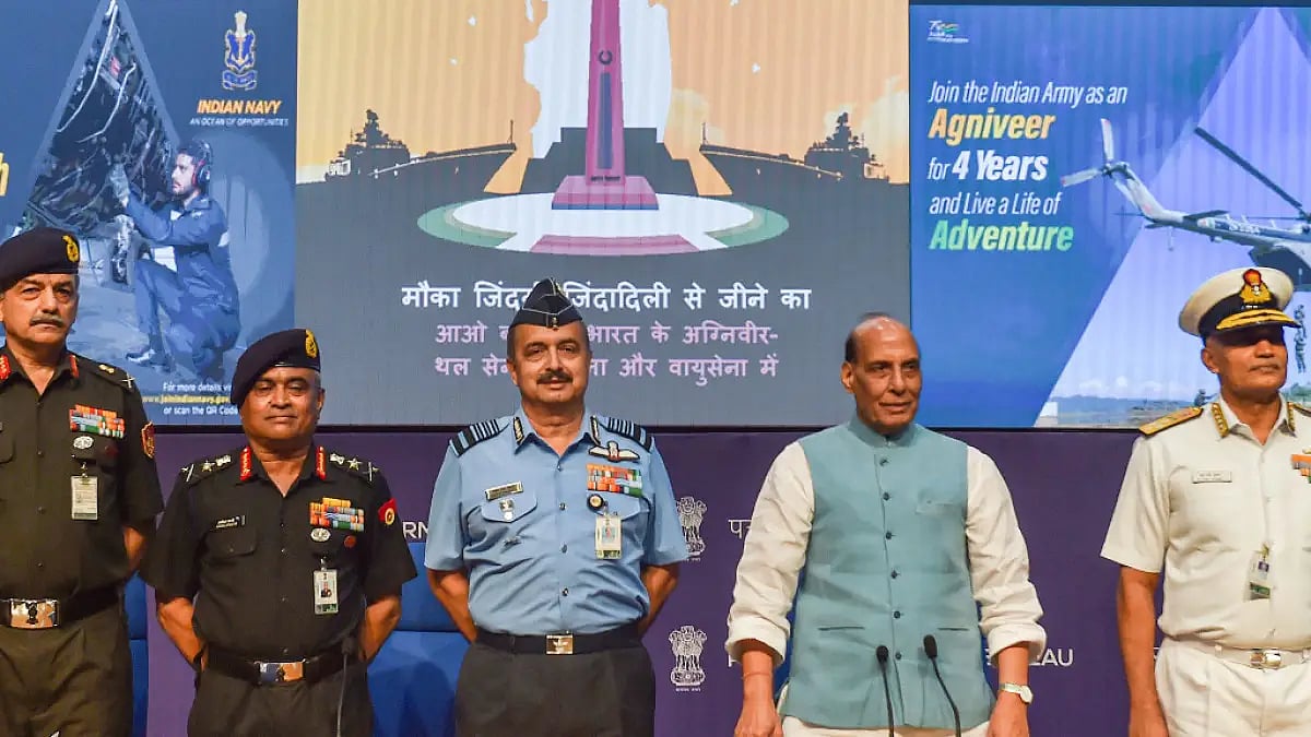 Defence minister Rajnath Singh unveiled the 'Agnipath scheme' 