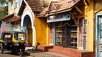 The streets of Mattancherry are filled with shops selling artifacts and spices