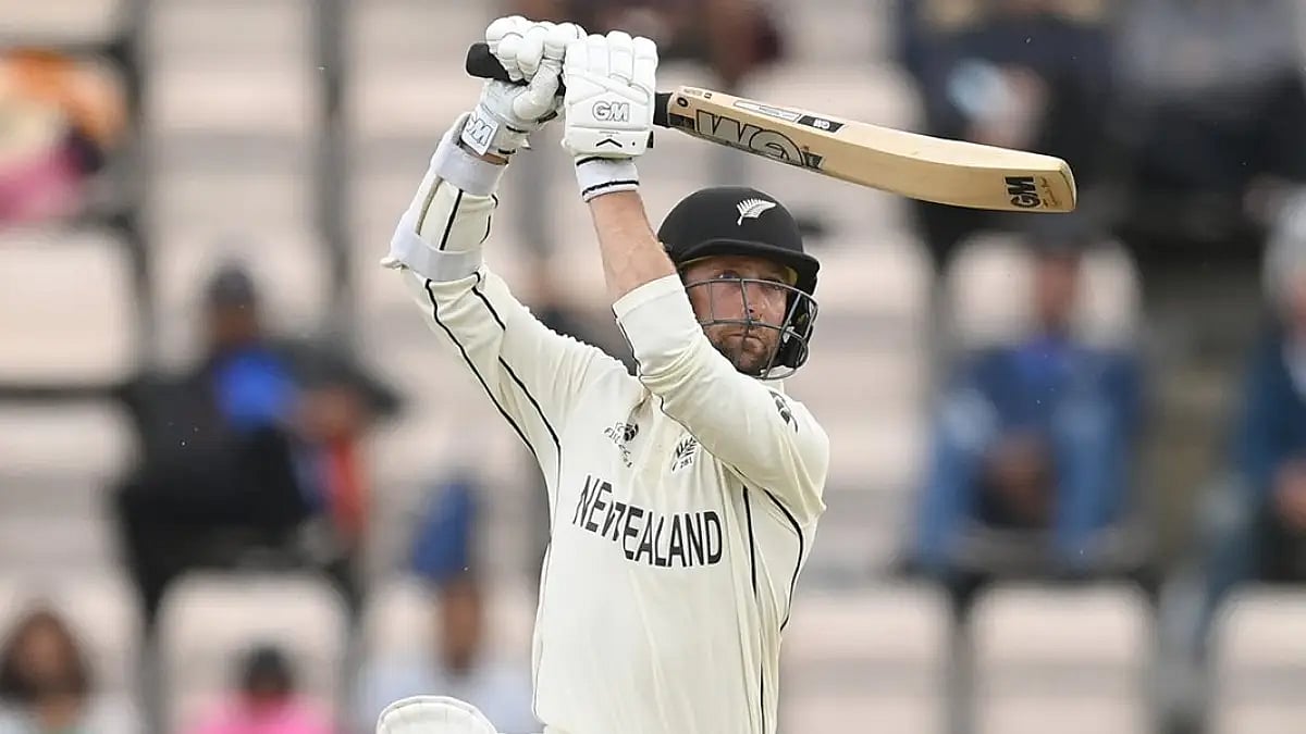 Batting at no.3, Devon Conway scored 46 and 52 against England in the second Test match.  