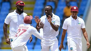 West Indies pacer Kemar Roach claimed 5/53 in Bangladesh's second innings.