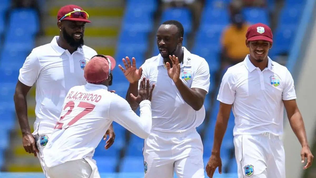 West Indies pacer Kemar Roach finished with match figures of 7/74 against Bangladesh. 
