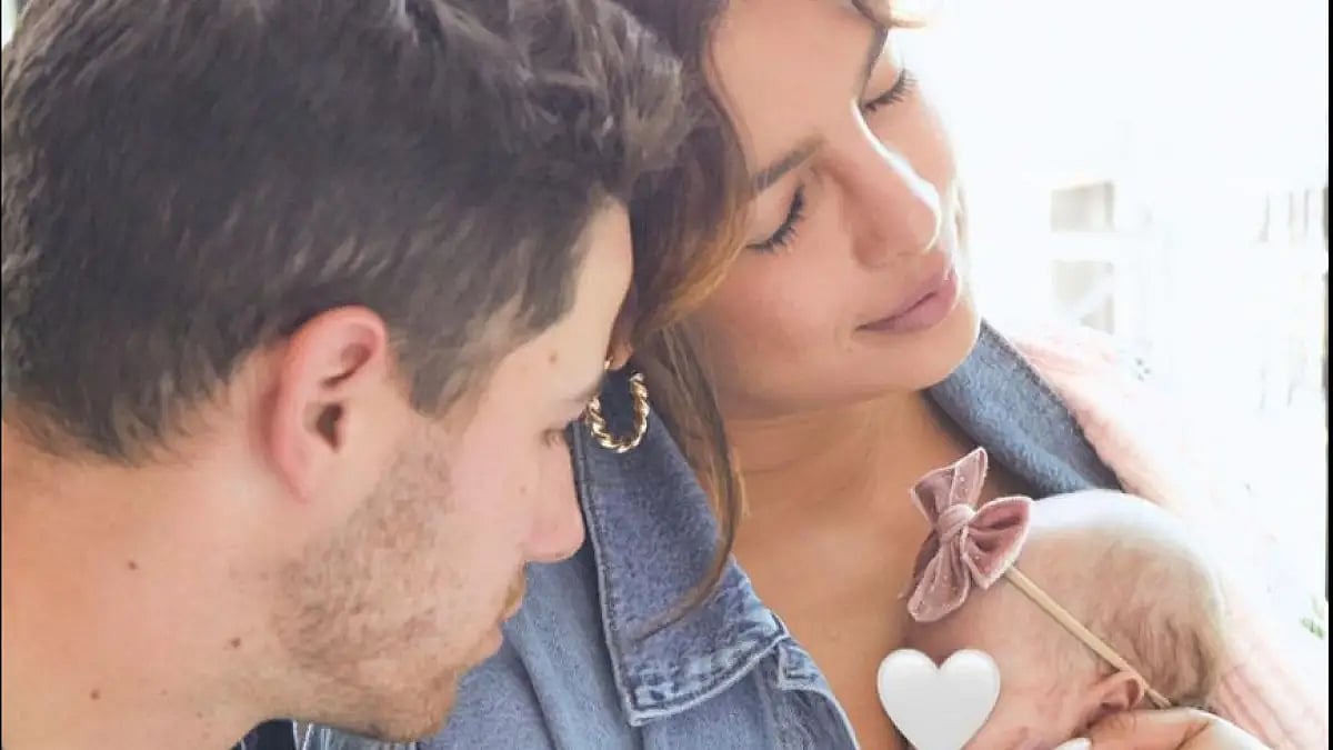 Nick Jonas and Priyanka Chopra with Malti Marie