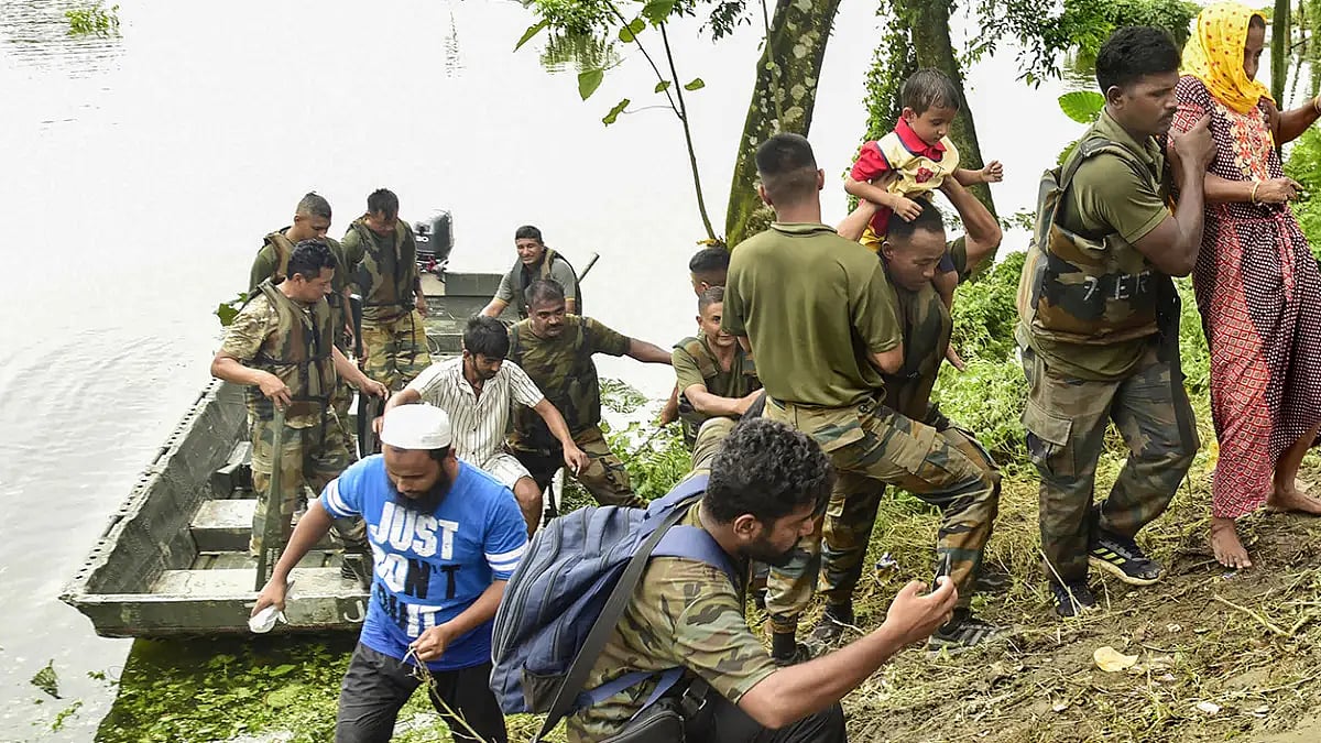 Assam Flood Situation Improves, Number Of Affected People Declines To 22.17 Lakh