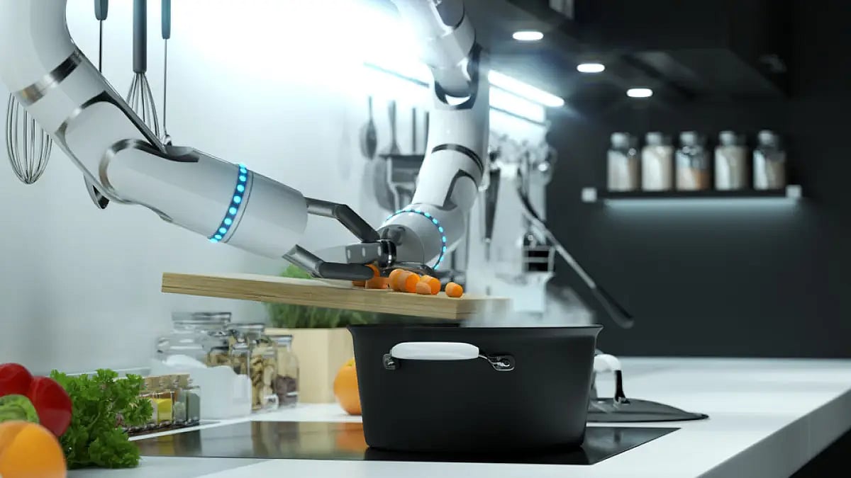 Flippy 2 is a customisable robot with an AI vision and machine learning ability